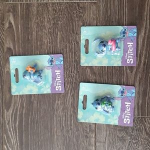 💙 Disney STITCH Mini figures- Cake Toppers  Brand New Lot of 3